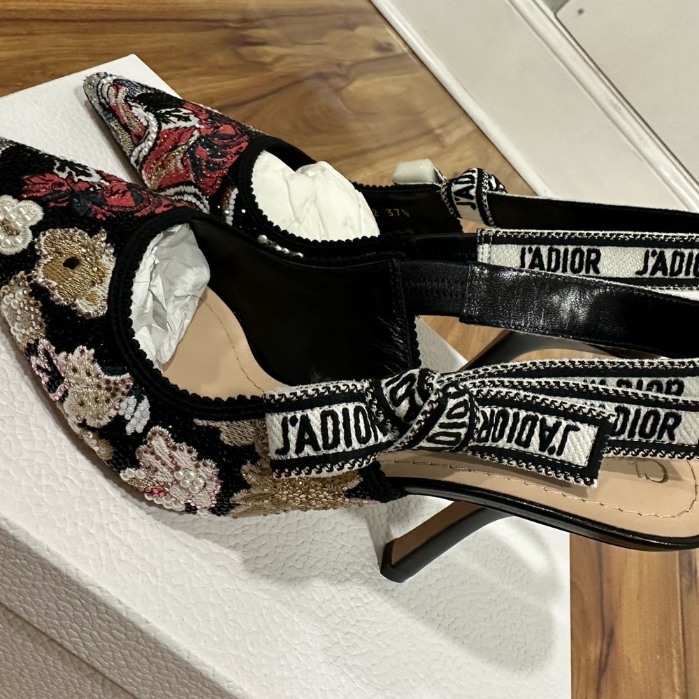 Dior Black Stiletto Heels with Ornate Embellishments - Picture 3 of 6